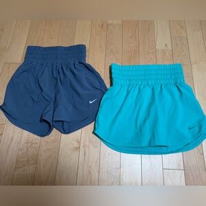 Nike Women's Athletic Shorts in Navy and Skirt in Teal